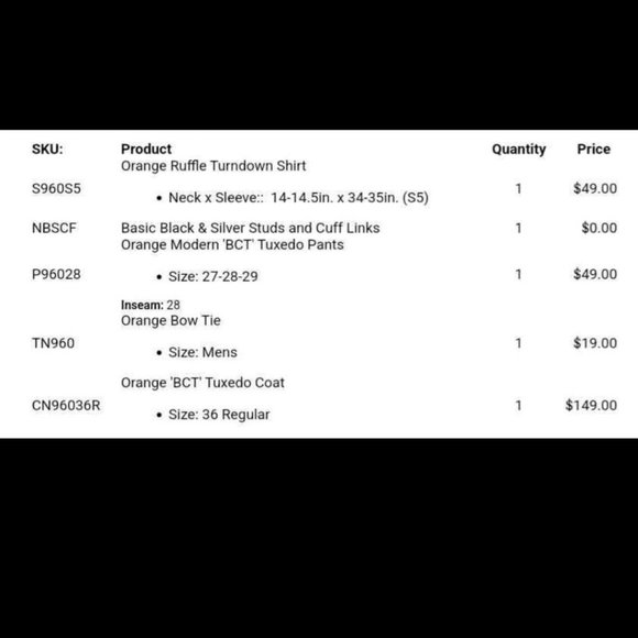 Llyod Christmas Dumb & Dumber Orange Tuxedo *READ MEASUREMENTS* - Picture 2 of 10